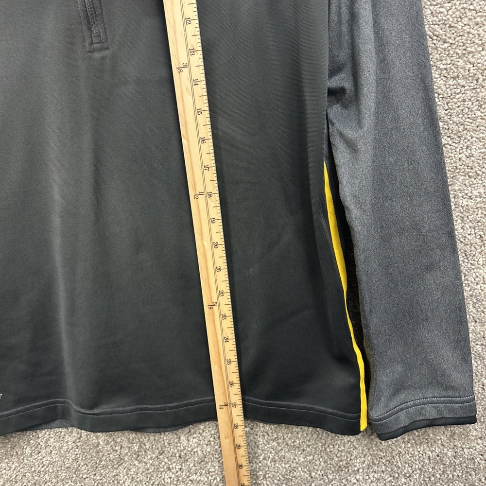 Nike Dri-Fit Jordan Michigan Men's Small 1/4 Zip Pullover LS Gray Yellow Logo - Picture 5 of 8